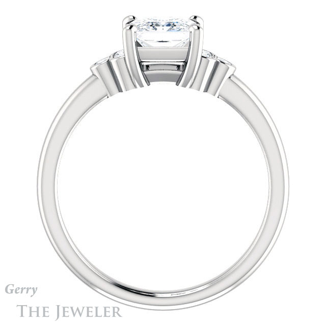 Princess Cut Forever One Moissanite Engagement Ring #GTJ1172-square-fo-w 2 Princess Cut Forever One Moissanite Engagement Ring #GTJ1172-square-fo-w