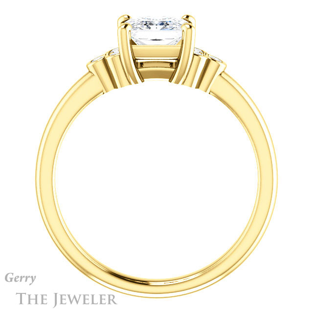 Princess Cut Forever One Moissanite Engagement Ring #GTJ1172-square-fo-y 2 Princess Cut Forever One Moissanite Engagement Ring #GTJ1172-square-fo-y