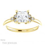 Princess Cut Forever One Moissanite Engagement Ring #GTJ1172-square-fo-y 1 Princess Cut Forever One Moissanite Engagement Ring #GTJ1172-square-fo-y