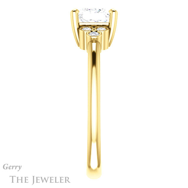 Princess Cut Forever One Moissanite Engagement Ring #GTJ1172-square-fo-y 3 Princess Cut Forever One Moissanite Engagement Ring #GTJ1172-square-fo-y