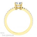 Cushion Cut Forever One Moissanite Engagement Ring #GTJ1173-cushion-fo-y 2 Cushion Cut Forever One Moissanite Engagement Ring #GTJ1173-cushion-fo-y