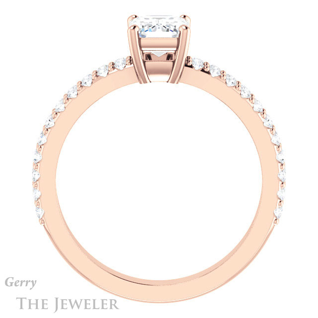 Emerald Cut Forever One Moissanite Engagement Ring #GTJ1173-emerald-fb-r 2 Emerald Cut Forever Brilliant Moissanite Engagement Ring #GTJ1173-emerald-fb-r