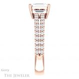 Emerald Cut Forever One Moissanite Engagement Ring #GTJ1173-emerald-fb-r 3 Emerald Cut Forever Brilliant Moissanite Engagement Ring #GTJ1173-emerald-fb-r