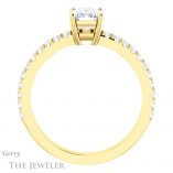 Emerald Cut Forever One Moissanite Engagement Ring #GTJ1173-emerald-fb-y 2 Emerald Cut Forever Brilliant Moissanite Engagement Ring #GTJ1173-emerald-fb-y
