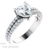 Heart Shaped Forever One Moissanite Engagement Ring #GTJ1173-heart-fb-w 4 Heart Shaped Forever Brilliant Moissanite Engagement Ring #GTJ1173-heart-fb-w