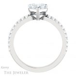 Heart Shaped Forever One Moissanite Engagement Ring #GTJ1173-heart-fb-w 2 Heart Shaped Forever Brilliant Moissanite Engagement Ring #GTJ1173-heart-fb-w