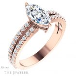 Marquise Cut Forever One Moissanite Engagement Ring #GTJ1173-marquise-fb-r 4 Marquise Cut Forever Brilliant Moissanite Engagement Ring #GTJ1173-marquise-fb-r