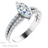 Marquise Cut Forever One Moissanite Engagement Ring #GTJ1173-marquise-fb-w 4 Marquise Cut Forever Brilliant Moissanite Engagement Ring #GTJ1173-marquise-fb-w