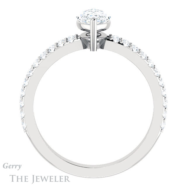 Marquise Cut Forever Brilliant Moissanite Engagement Ring #GTJ1173-marquise-fb-w