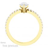 Marquise Cut Forever One Moissanite Engagement Ring #GTJ1173-marquise-fb-y 2 Marquise Cut Forever Brilliant Moissanite Engagement Ring #GTJ1173-marquise-fb-y