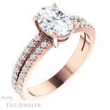 Oval Shaped Forever One Moissanite Engagement Ring #GTJ1173-oval-fo-r