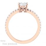 Oval Shaped Forever One Moissanite Engagement Ring #GTJ1173-oval-fo-r
