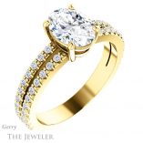 Oval Shaped Forever One Moissanite Engagement Ring #GTJ1173-oval-fo-y 4 Oval Shaped Forever One Moissanite Engagement Ring #GTJ1173-oval-fo-y