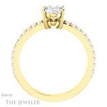 Oval Shaped Forever One Moissanite Engagement Ring #GTJ1173-oval-fo-y 2 Oval Shaped Forever One Moissanite Engagement Ring #GTJ1173-oval-fo-y