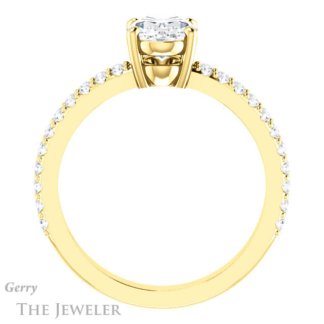 Oval Shaped Forever One Moissanite Engagement Ring #GTJ1173-oval-fo-y 2 Oval Shaped Forever One Moissanite Engagement Ring #GTJ1173-oval-fo-y