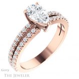 Pear Shaped Forever One Moissanite Engagement Ring #GTJ1173-pear-fb-r 4 Pear Shaped Forever Brilliant Moissanite Engagement Ring #GTJ1173-pear-fb-r