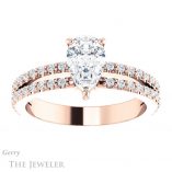 Pear Shaped Forever One Moissanite Engagement Ring #GTJ1173-pear-fb-r 1 Pear Shaped Forever Brilliant Moissanite Engagement Ring #GTJ1173-pear-fb-r