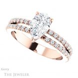 Pear Shaped Forever One Moissanite Engagement Ring #GTJ1173-pear-fb-r 5 Pear Shaped Forever Brilliant Moissanite Engagement Ring #GTJ1173-pear-fb-r