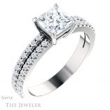 Princess Cut Forever One Moissanite Engagement Ring #GTJ1173-square-fo-w