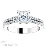 Princess Cut Forever One Moissanite Engagement Ring #GTJ1173-square-fo-w