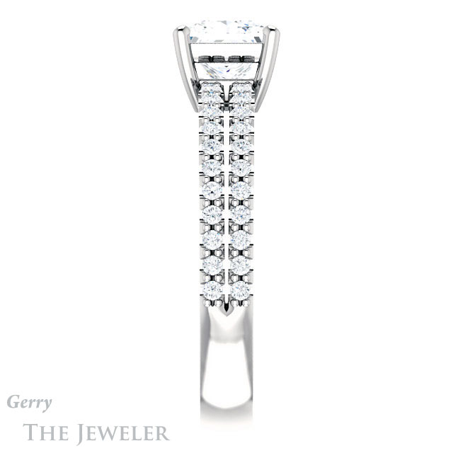 Princess Cut Forever One Moissanite Engagement Ring #GTJ1173-square-fo-w