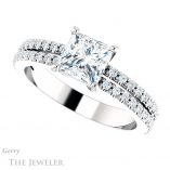 Princess Cut Forever One Moissanite Engagement Ring #GTJ1173-square-fo-w