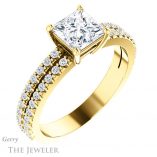Princess Cut Forever One Moissanite Engagement Ring #GTJ1173-square-fo-y