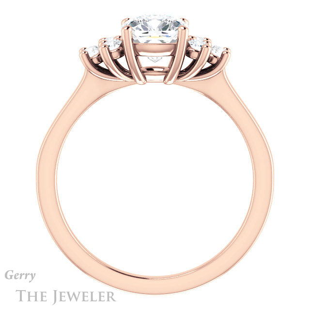 Cushion Cut Forever One Moissanite Engagement Ring #GTJ1176-cushion-fo-r