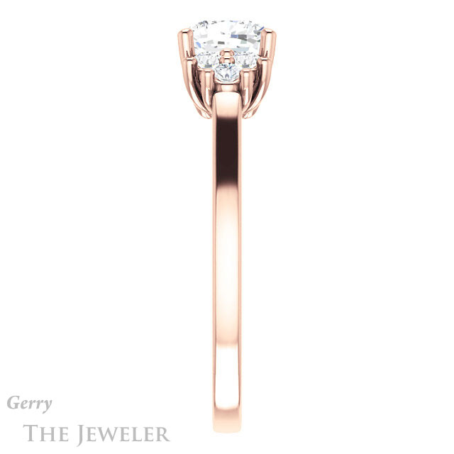 Cushion Cut Forever One Moissanite Engagement Ring #GTJ1176-cushion-fo-r