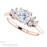 Cushion Cut Forever One Moissanite Engagement Ring #GTJ1176-cushion-fo-r