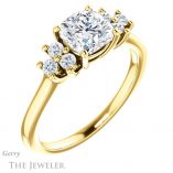 Cushion Cut Forever One Moissanite Engagement Ring #GTJ1176-cushion-fo-y 4 Cushion Cut Forever One Moissanite Engagement Ring #GTJ1176-cushion-fo-y