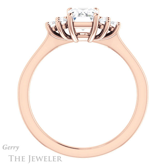 Emerald Cut Forever Brilliant Moissanite Engagement Ring #GTJ1176-emerald-fb-r