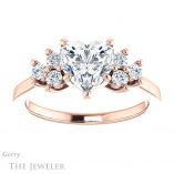 Heart Shaped Forever One Moissanite Engagement Ring #GTJ1176-heart-fb-r 1 Heart Shaped Forever Brilliant Moissanite Engagement Ring #GTJ1176-heart-fb-r