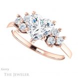 Heart Shaped Forever One Moissanite Engagement Ring #GTJ1176-heart-fb-r 5 Heart Shaped Forever Brilliant Moissanite Engagement Ring #GTJ1176-heart-fb-r