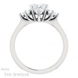 Heart Shaped Forever One Moissanite Engagement Ring #GTJ1176-heart-fb-w 2 Heart Shaped Forever Brilliant Moissanite Engagement Ring #GTJ1176-heart-fb-w