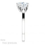 Heart Shaped Forever One Moissanite Engagement Ring #GTJ1176-heart-fb-w 3 Heart Shaped Forever Brilliant Moissanite Engagement Ring #GTJ1176-heart-fb-w