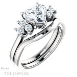 Heart Shaped Forever One Moissanite Engagement Ring #GTJ1176-heart-fb-w 6 Heart Shaped Forever Brilliant Moissanite Engagement Ring #GTJ1176-heart-fb-w