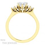 Heart Shaped Forever One Moissanite Engagement Ring #GTJ1176-heart-fb-y 2 Heart Shaped Forever Brilliant Moissanite Engagement Ring #GTJ1176-heart-fb-y