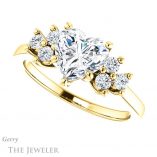 Heart Shaped Forever One Moissanite Engagement Ring #GTJ1176-heart-fb-y 5 Heart Shaped Forever Brilliant Moissanite Engagement Ring #GTJ1176-heart-fb-y