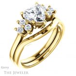 Heart Shaped Forever One Moissanite Engagement Ring #GTJ1176-heart-fb-y 6 Heart Shaped Forever Brilliant Moissanite Engagement Ring #GTJ1176-heart-fb-y