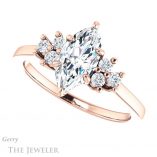 Marquise Cut Forever One Moissanite Engagement Ring #GTJ1176-marquise-fb-r 5 Marquise Cut Forever Brilliant Moissanite Engagement Ring #GTJ1176-marquise-fb-r