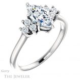 Marquise Cut Forever One Moissanite Engagement Ring #GTJ1176-marquise-fb-w 4 Marquise Cut Forever Brilliant Moissanite Engagement Ring #GTJ1176-marquise-fb-w