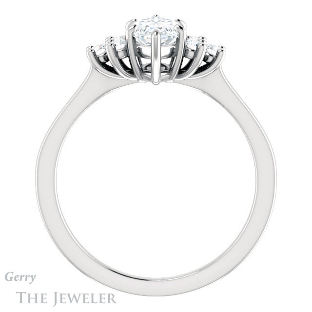 Marquise Cut Forever Brilliant Moissanite Engagement Ring #GTJ1176-marquise-fb-w