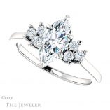 Marquise Cut Forever One Moissanite Engagement Ring #GTJ1176-marquise-fb-w 5 Marquise Cut Forever Brilliant Moissanite Engagement Ring #GTJ1176-marquise-fb-w