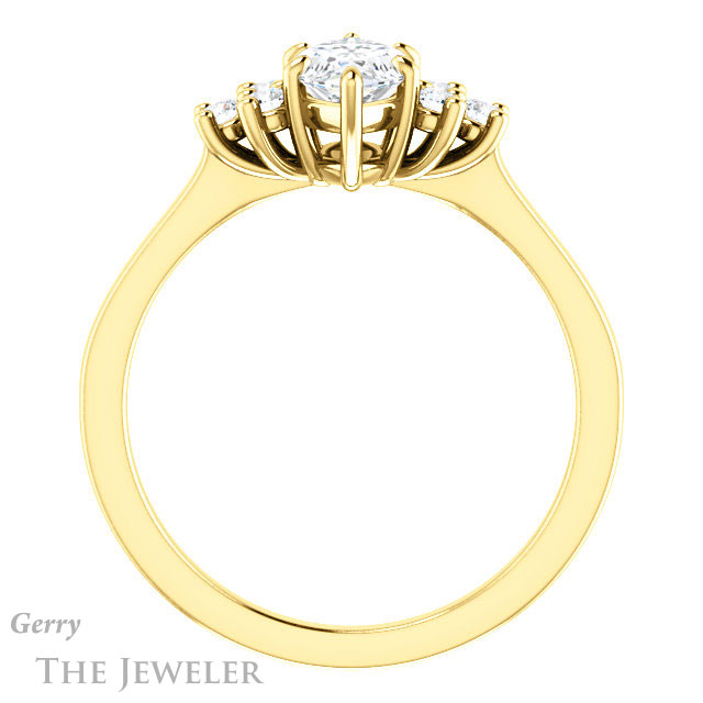Marquise Cut Forever Brilliant Moissanite Engagement Ring #GTJ1176-marquise-fb-y