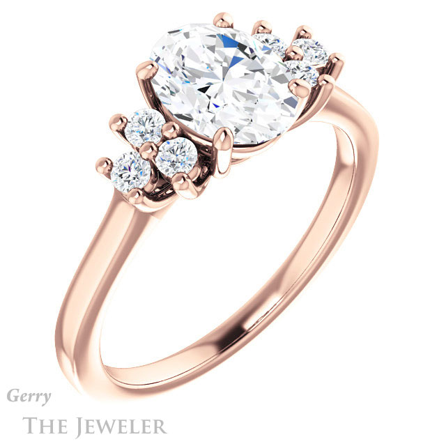 Oval Shaped Forever One Moissanite Engagement Ring #GTJ1176-oval-fo-r 4 Oval Shaped Forever One Moissanite Engagement Ring #GTJ1176-oval-fo-r