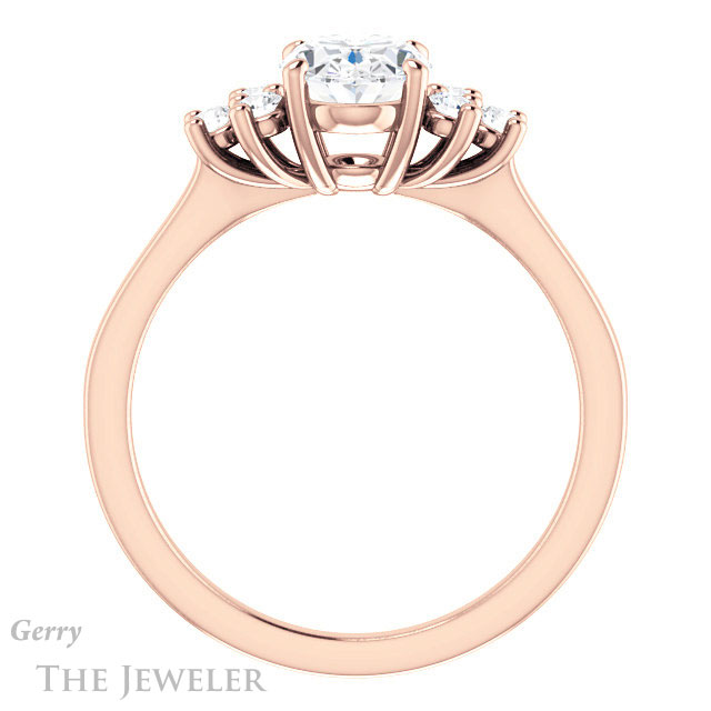 Oval Shaped Forever One Moissanite Engagement Ring #GTJ1176-oval-fo-r