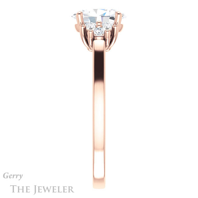 Oval Shaped Forever One Moissanite Engagement Ring #GTJ1176-oval-fo-r 3 Oval Shaped Forever One Moissanite Engagement Ring #GTJ1176-oval-fo-r