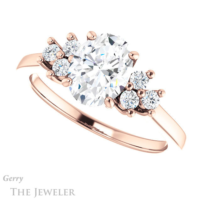 Oval Shaped Forever One Moissanite Engagement Ring #GTJ1176-oval-fo-r 5 Oval Shaped Forever One Moissanite Engagement Ring #GTJ1176-oval-fo-r