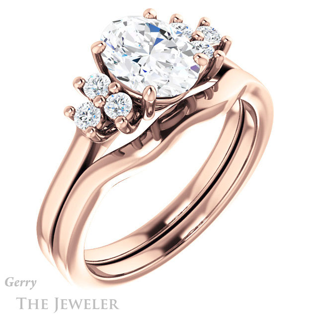 Oval Shaped Forever One Moissanite Engagement Ring #GTJ1176-oval-fo-r 6 Oval Shaped Forever One Moissanite Engagement Ring #GTJ1176-oval-fo-r